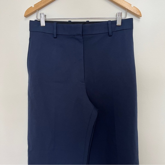 Theory Classic Straight Leg Trousers in Ponte 2 Navy Size 8 NWOT - Picture 3 of 6